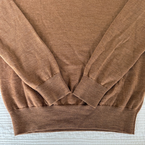Bonobos Extra Fine Merino Wool Pullover Sweaterer V-Neck Brown Tan Men’s XS - Picture 10 of 15